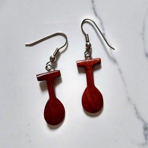 Mahogany Paddle Earrings